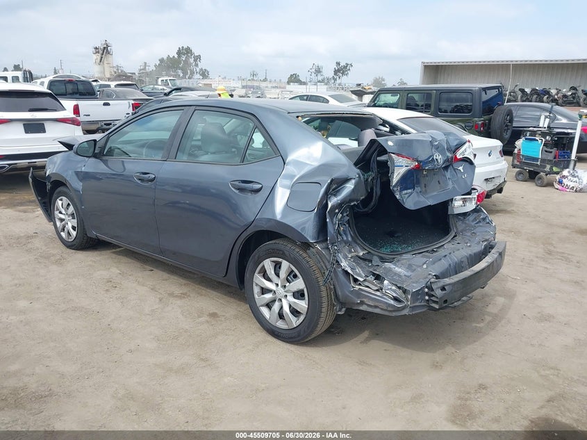2016 Toyota Corolla VIN 5YFBURHE1GP473150 IAAI salvage auction — LEFT REAR, Salvage (California), sold $1,600 on 2026-07-29 (photo 3)