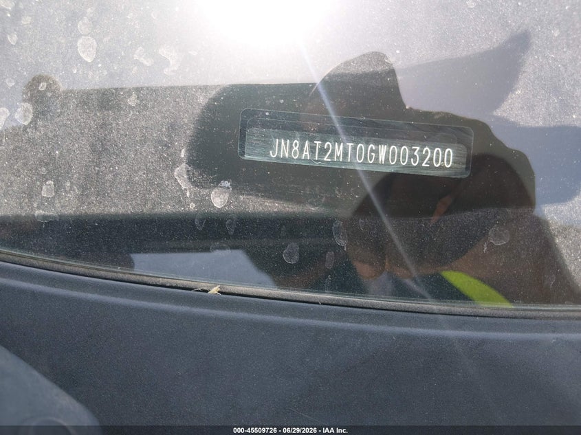 2016 Nissan Rogue VIN JN8AT2MT0GW003200 IAAI salvage auction — NORMAL WEAR, Original (Texas), sold $975 on 2026-07-13 (photo 9)