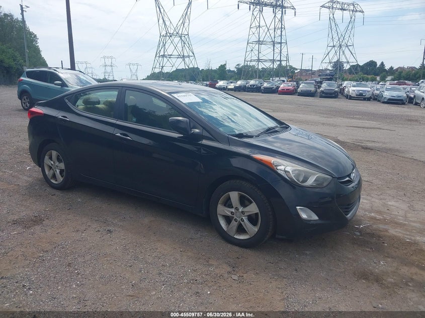 2012 Hyundai Elantra VIN KMHDH4AE4CU334309 IAAI salvage auction — NORMAL WEAR, Clear (New Jersey), sold $700 on 2026-07-17 (photo 1)