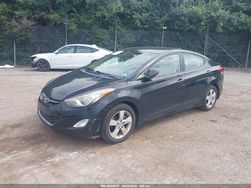 2012 Hyundai Elantra VIN KMHDH4AE4CU334309 IAAI salvage auction — NORMAL WEAR, Clear (New Jersey), sold $700 on 2026-07-17 (photo 2)