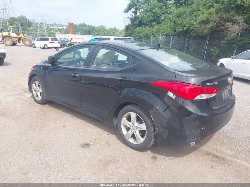 2012 Hyundai Elantra VIN KMHDH4AE4CU334309 IAAI salvage auction — NORMAL WEAR, Clear (New Jersey), sold $700 on 2026-07-17 (photo 3)