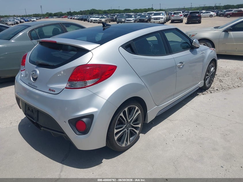 2016 Hyundai Veloster VIN KMHTC6AE4GU257131 IAAI salvage auction — NORMAL WEAR, Original (Texas), sold $1,300 on 2026-07-29 (photo 4)