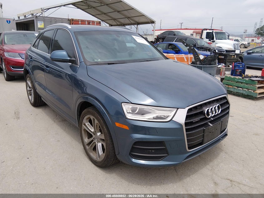 2016 Audi Q3 VIN WA1EFCFS3GR021990 IAAI salvage auction — LEFT FRONT, Salvage (California), sold $5,100 on 2026-07-10 (photo 1)