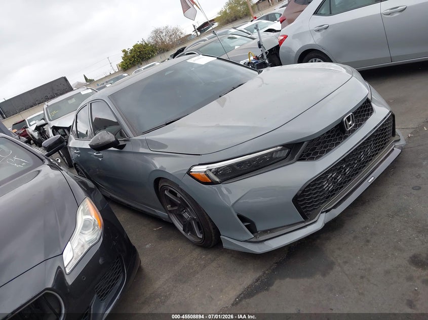 2025 Honda Civic VIN 2HGFE1E56SH471690 IAAI salvage auction — LEFT REAR, Wait Title, sold $7,800 on 2026-09-23 (photo 1)