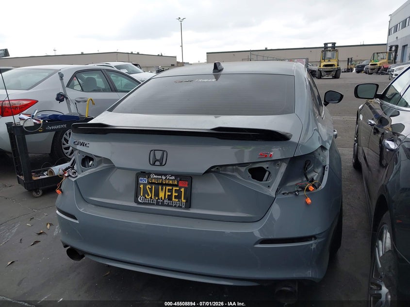 2025 Honda Civic VIN 2HGFE1E56SH471690 IAAI salvage auction — LEFT REAR, Wait Title, sold $7,800 on 2026-09-23 (photo 4)