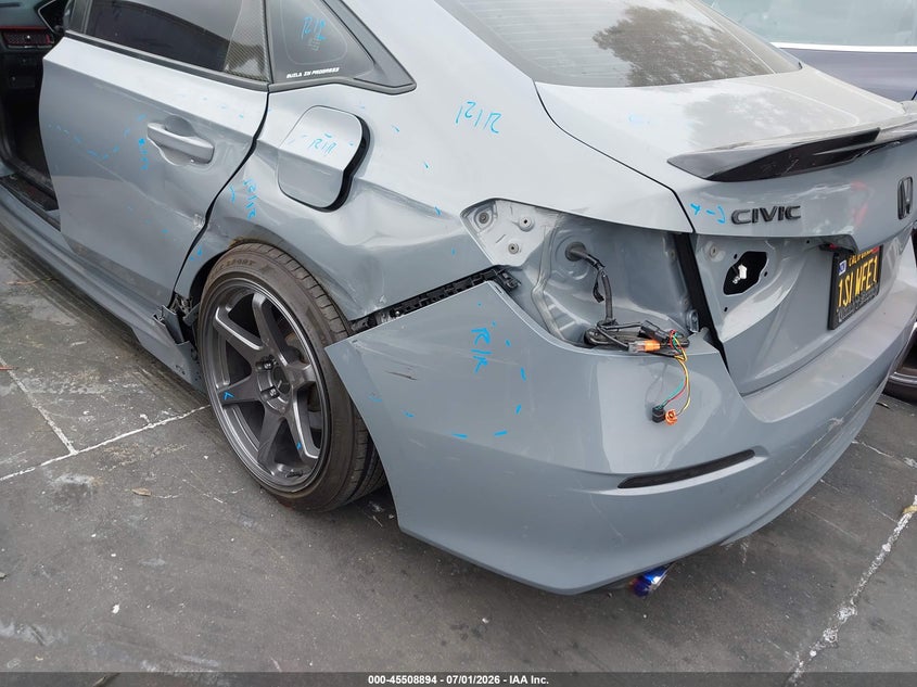 2025 Honda Civic VIN 2HGFE1E56SH471690 IAAI salvage auction — LEFT REAR, Wait Title, sold $7,800 on 2026-09-23 (photo 6)