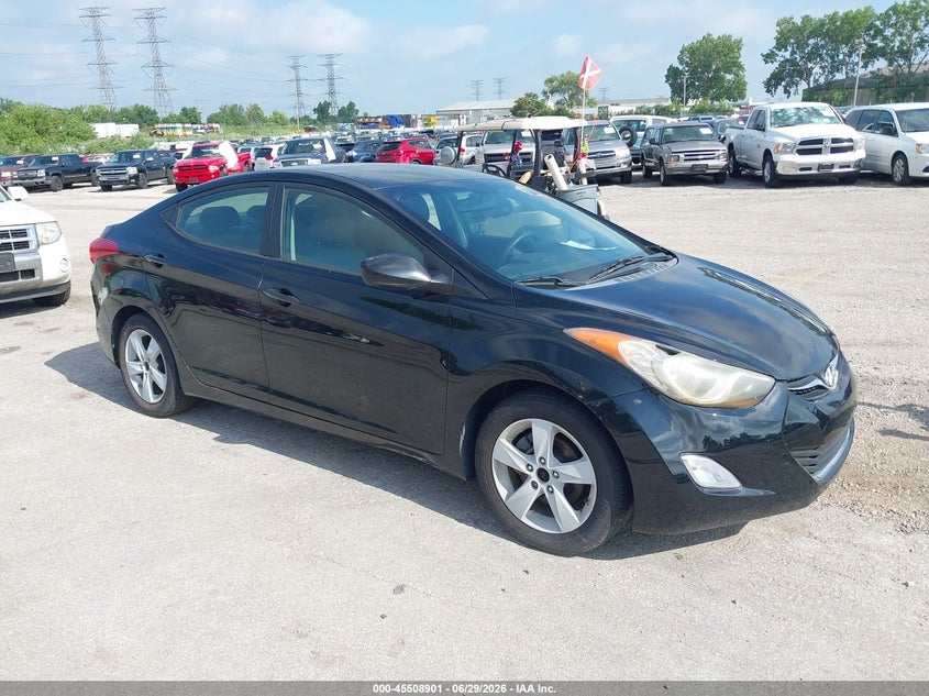 2012 Hyundai Elantra VIN KMHDH4AE3CU301382 IAAI salvage auction — NORMAL WEAR, Clear (Illinois), sold $450 on 2026-07-29 (photo 1)
