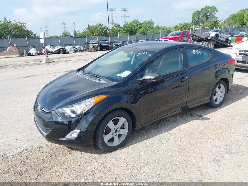2012 Hyundai Elantra VIN KMHDH4AE3CU301382 IAAI salvage auction — NORMAL WEAR, Clear (Illinois), sold $450 on 2026-07-29 (photo 2)