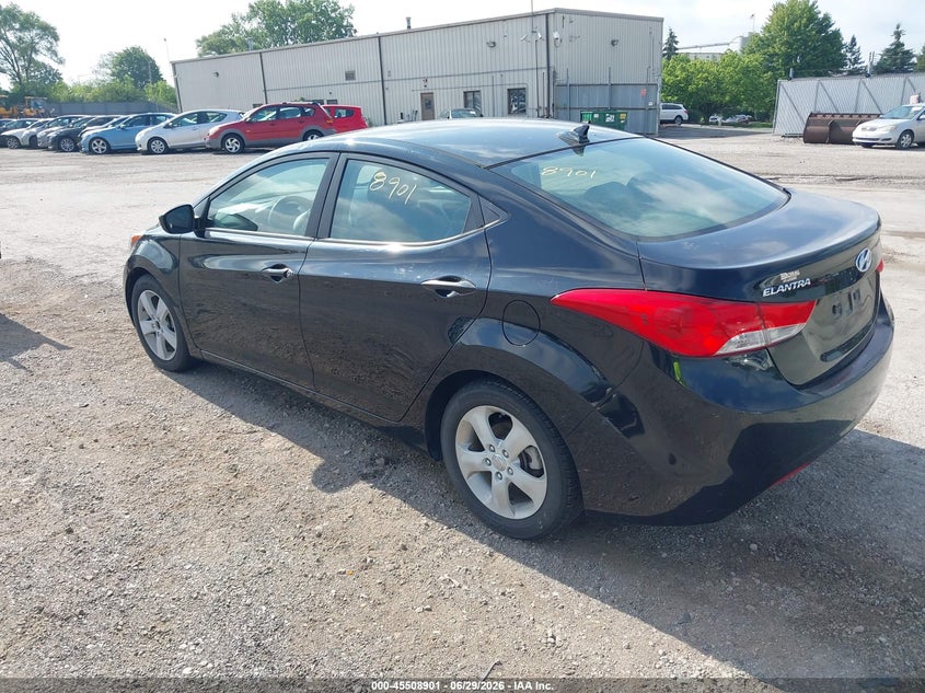 2012 Hyundai Elantra VIN KMHDH4AE3CU301382 IAAI salvage auction — NORMAL WEAR, Clear (Illinois), sold $450 on 2026-07-29 (photo 3)