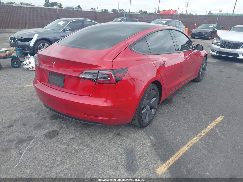 2021 Tesla Model 3 VIN 5YJ3E1EB2MF055877 IAAI salvage auction — FRONT END, Salvage (California), sold $4,700 on 2026-07-10 (photo 4)