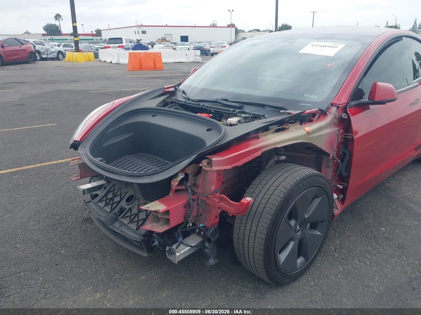 2021 Tesla Model 3 VIN 5YJ3E1EB2MF055877 IAAI salvage auction — FRONT END, Salvage (California), sold $4,700 on 2026-07-10 (photo 6)