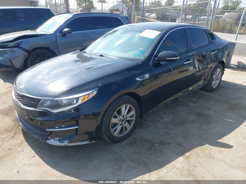 2018 Kia Optima VIN 5XXGT4L36JG217653 IAAI salvage auction — REAR END, Salvage Title, sold $2,425 on 2026-07-22 (photo 2)