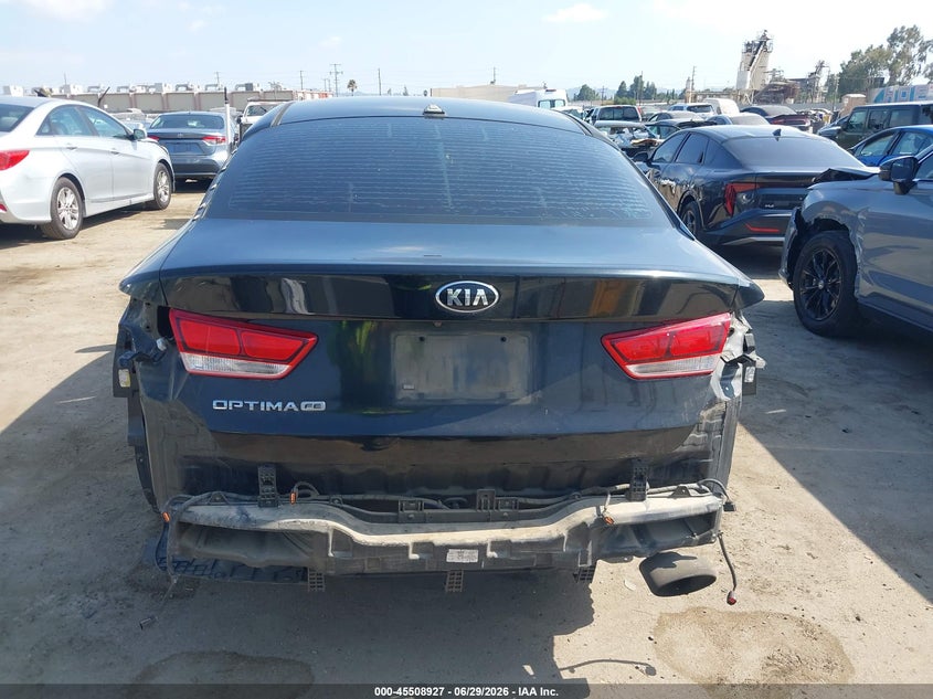 2018 Kia Optima VIN 5XXGT4L36JG217653 IAAI salvage auction — REAR END, Salvage Title, sold $2,425 on 2026-07-22 (photo 6)