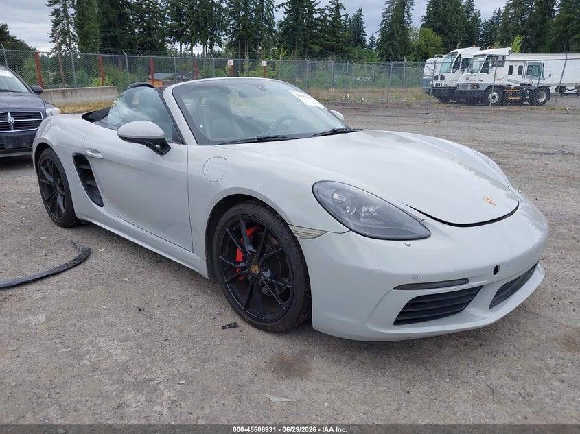 2019 Porsche 718 boxster VIN WP0CB2A80KS228742 IAAI salvage auction — FRESH WATER, Bill Of Sale (Washington), sold $18,050 on 2026-07-20 (photo 1)