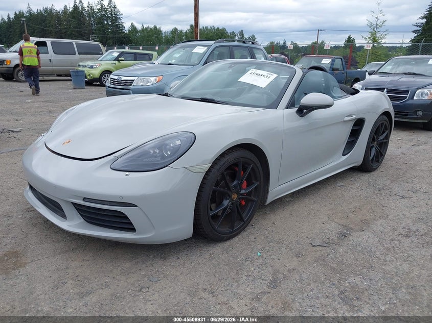 2019 Porsche 718 boxster VIN WP0CB2A80KS228742 IAAI salvage auction — FRESH WATER, Bill Of Sale (Washington), sold $18,050 on 2026-07-20 (photo 2)