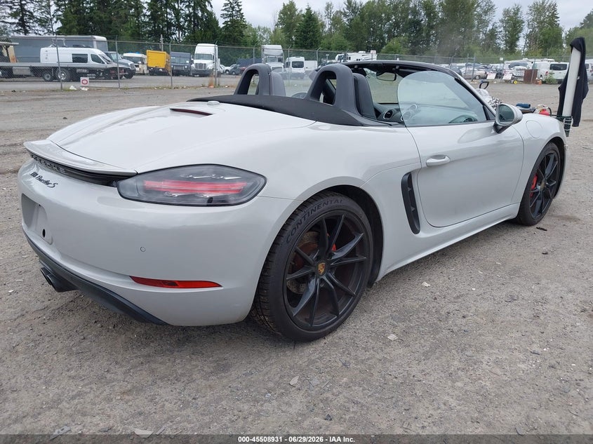 2019 Porsche 718 boxster VIN WP0CB2A80KS228742 IAAI salvage auction — FRESH WATER, Bill Of Sale (Washington), sold $18,050 on 2026-07-20 (photo 4)