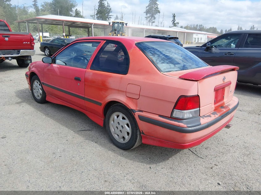 1998 Toyota Tercel VIN JT2AC52L6W0310803 IAAI salvage auction — FRONT & REAR, Clear (Washington), sold $825 on 2026-07-29 (photo 3)