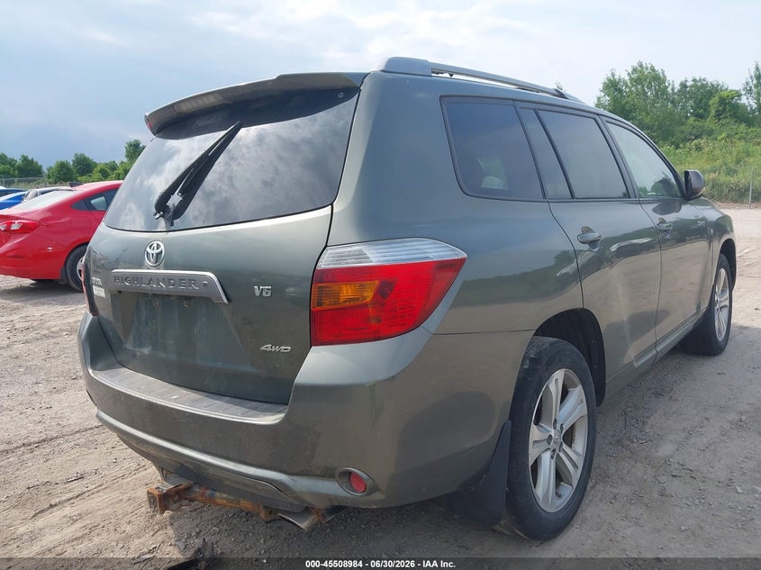 2008 Toyota Highlander VIN JTEES43A682032765 IAAI salvage auction — NORMAL WEAR, Clear (New York), sold $2,775 on 2026-07-09 (photo 4)