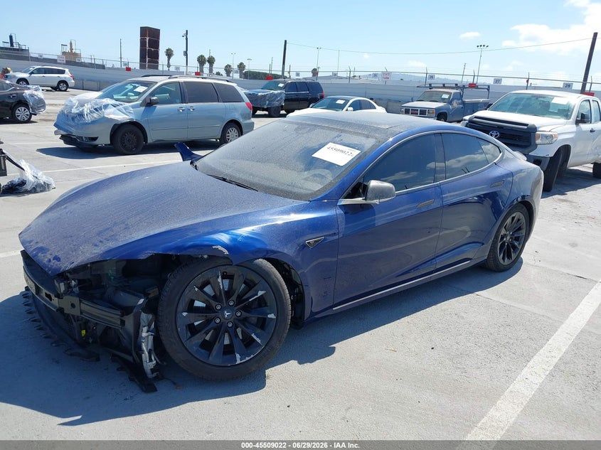 2016 Tesla Model s VIN 5YJSA1E23GF157216 IAAI salvage auction — FRONT END, Salvage (California), sold $3,075 on 2026-07-15 (photo 2)