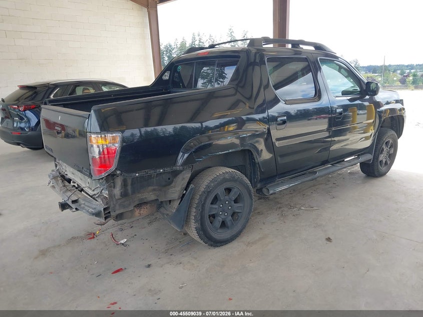 2007 Honda Ridgeline VIN 2HJYK16307H510807 IAAI salvage auction — REAR END, Bill Of Sale (Washington), sold $875 on 2026-07-09 (photo 4)