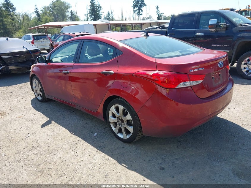 2012 Hyundai Elantra VIN KMHDH4AE5CU443345 IAAI salvage auction — NORMAL WEAR, Clear (Washington), sold $425 on 2026-07-15 (photo 3)