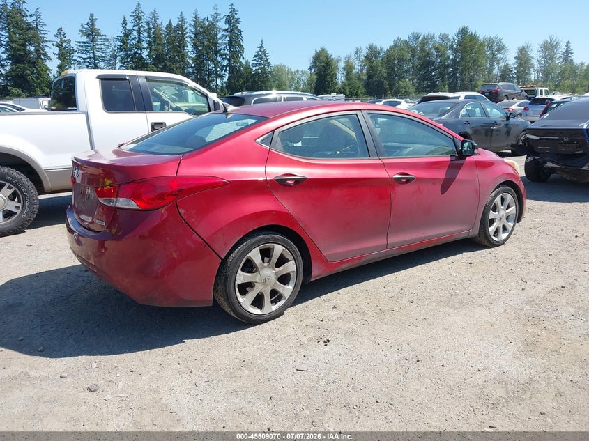 2012 Hyundai Elantra VIN KMHDH4AE5CU443345 IAAI salvage auction — NORMAL WEAR, Clear (Washington), sold $425 on 2026-07-15 (photo 4)