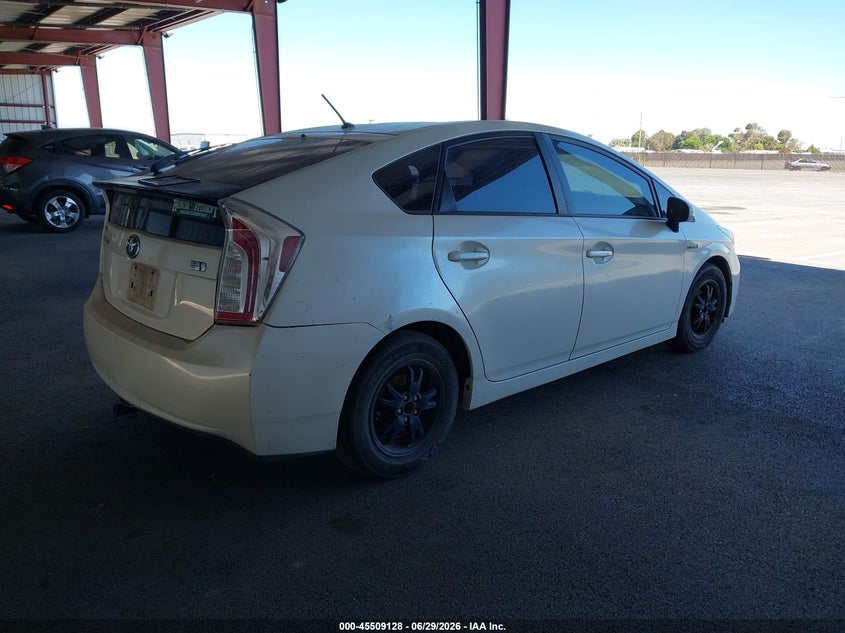 2012 Toyota Prius VIN JTDKN3DU6C5483204 IAAI salvage auction — NORMAL WEAR, Clear - Dealer Only (California), sold $3,000 on 2026-07-07 (photo 4)