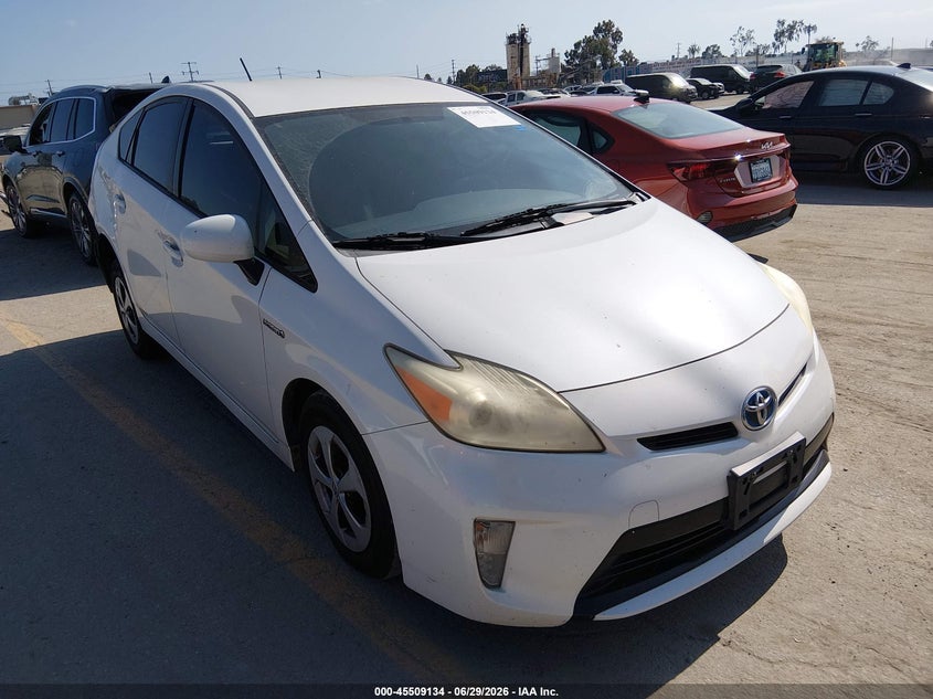 2012 Toyota Prius VIN JTDKN3DU2C5391149 IAAI salvage auction — LEFT REAR, Salvage Title, sold $1,250 on 2026-07-29 (photo 1)