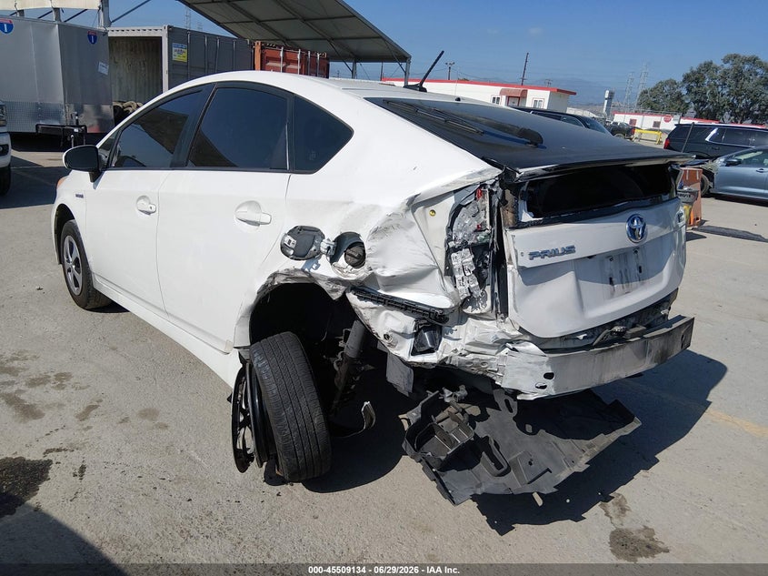 2012 Toyota Prius VIN JTDKN3DU2C5391149 IAAI salvage auction — LEFT REAR, Salvage Title, sold $1,250 on 2026-07-29 (photo 3)