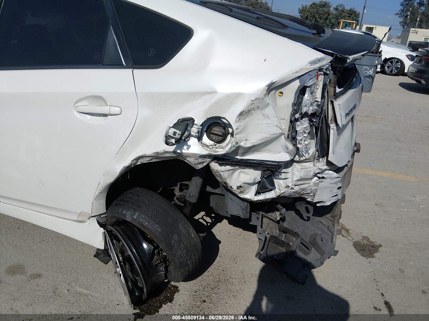 2012 Toyota Prius VIN JTDKN3DU2C5391149 IAAI salvage auction — LEFT REAR, Salvage Title, sold $1,250 on 2026-07-29 (photo 6)