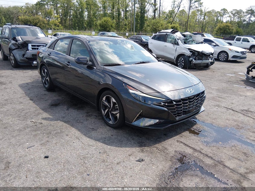 2023 Hyundai Elantra VIN 5NPLP4AG0PH111334 IAAI salvage auction — STORM DAMAGE, Rebuildable (Florida), sold $5,400 on 2026-08-01 (photo 1)