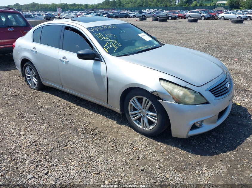 2012 Infiniti G25 VIN JN1DV6AR3CM730407 IAAI salvage auction — NORMAL WEAR, Clear (New York), sold $425 on 2026-07-14 (photo 1)