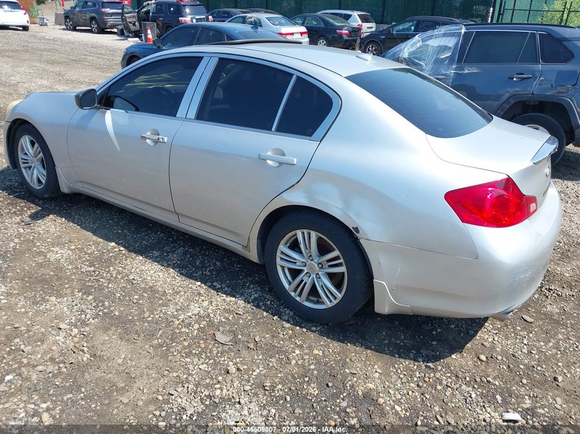 2012 Infiniti G25 VIN JN1DV6AR3CM730407 IAAI salvage auction — NORMAL WEAR, Clear (New York), sold $425 on 2026-07-14 (photo 3)