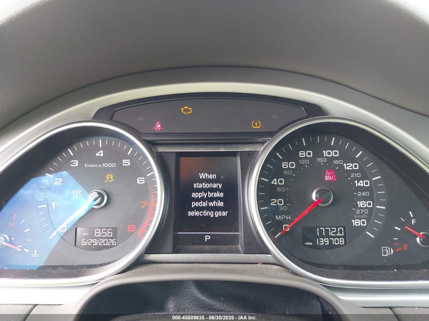 2014 Audi Q7 VIN WA1DGAFE2ED005846 IAAI salvage auction — NORMAL WEAR, Original (Texas), sold $500 on 2026-07-29 (photo 7)