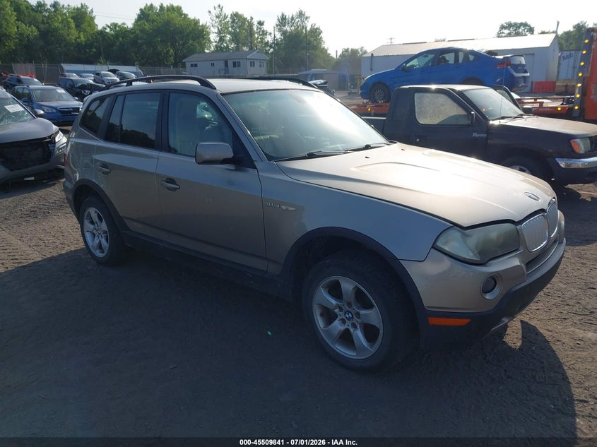 2007 BMW X3 VIN WBXPC93407WF27512 IAAI salvage auction — NORMAL WEAR, Clear (Pennsylvania), sold $300 on 2026-07-21 (photo 1)