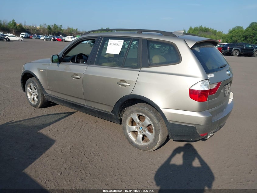 2007 BMW X3 VIN WBXPC93407WF27512 IAAI salvage auction — NORMAL WEAR, Clear (Pennsylvania), sold $300 on 2026-07-21 (photo 3)