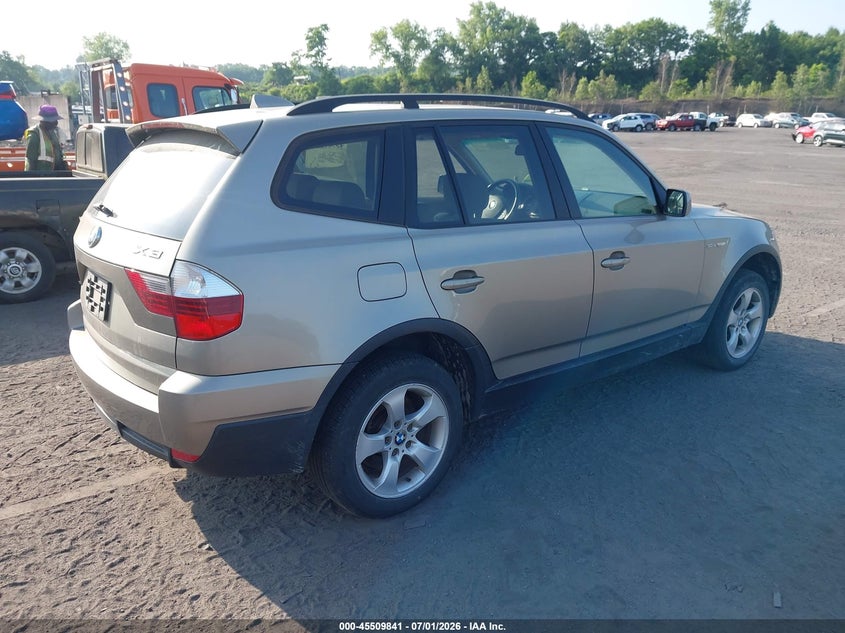 2007 BMW X3 VIN WBXPC93407WF27512 IAAI salvage auction — NORMAL WEAR, Clear (Pennsylvania), sold $300 on 2026-07-21 (photo 4)