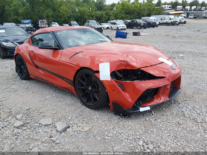 2024 Toyota Supra VIN WZ1DB0G08RW063537 IAAI salvage auction — FRONT END, Clear (Tennessee), sold $26,000 on 2026-08-17 (photo 1)