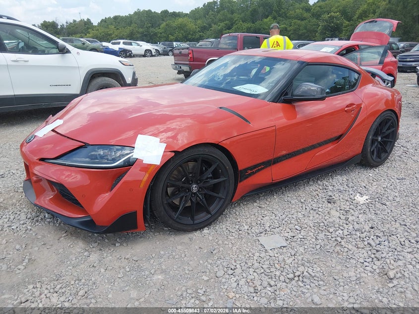 2024 Toyota Supra VIN WZ1DB0G08RW063537 IAAI salvage auction — FRONT END, Clear (Tennessee), sold $26,000 on 2026-08-17 (photo 2)
