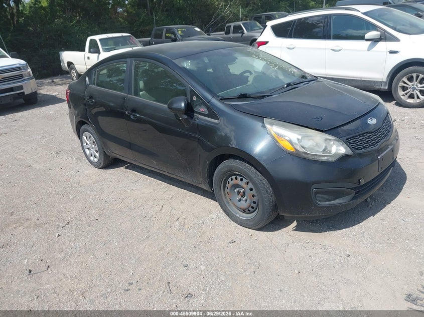 2014 Kia Rio VIN KNADM4A37E6414528 IAAI salvage auction — NORMAL WEAR, Clear (Indiana), sold $350 on 2026-07-22 (photo 1)