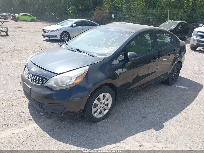 2014 Kia Rio VIN KNADM4A37E6414528 IAAI salvage auction — NORMAL WEAR, Clear (Indiana), sold $350 on 2026-07-22 (photo 2)