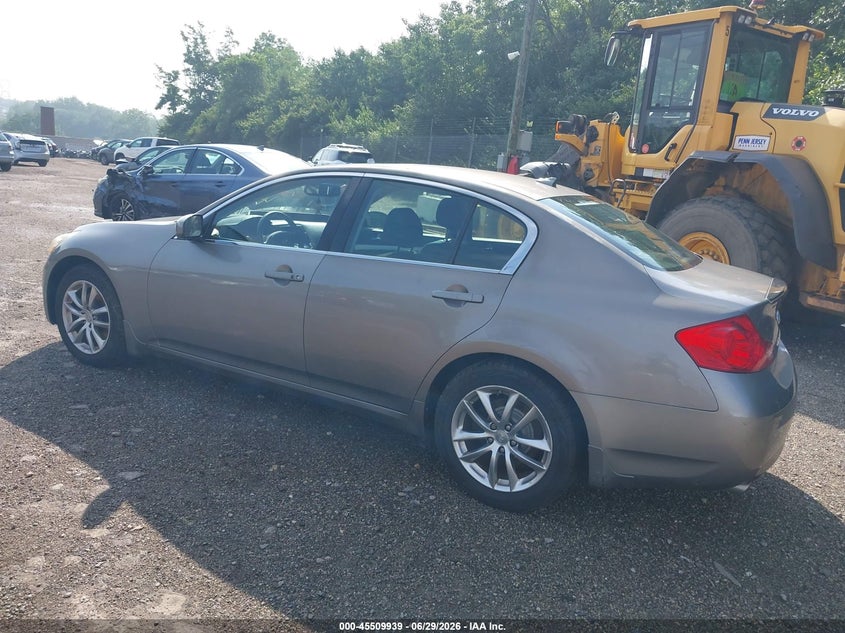 2008 Infiniti G35 VIN JNKBV61F88M251402 IAAI salvage auction — NORMAL WEAR, Clear (Pennsylvania), sold $925 on 2026-07-31 (photo 3)
