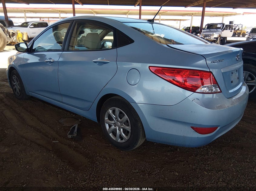2014 Hyundai Accent VIN KMHCT4AE6EU598449 IAAI salvage auction — NORMAL WEAR, Clear-Dealer Only (Arizona), sold $575 on 2026-07-28 (photo 3)