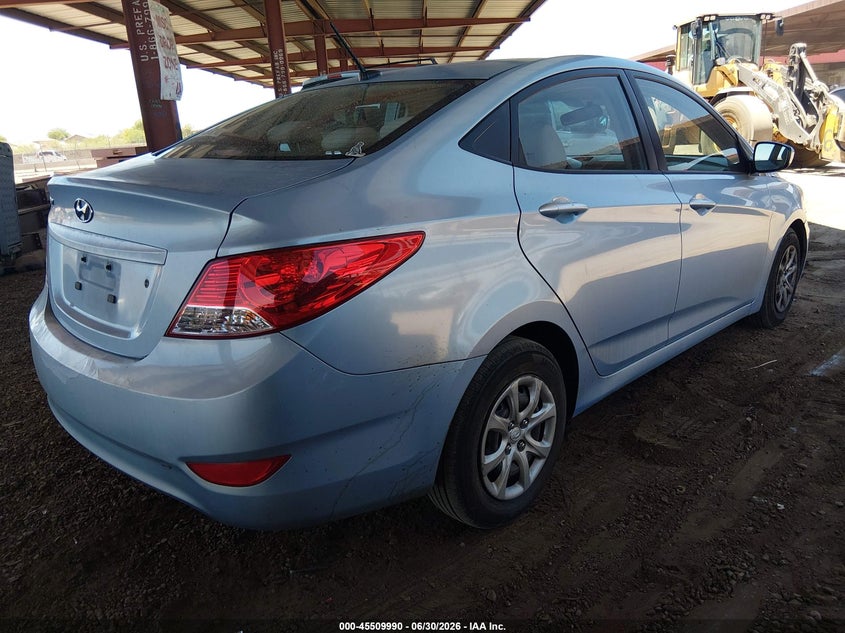 2014 Hyundai Accent VIN KMHCT4AE6EU598449 IAAI salvage auction — NORMAL WEAR, Clear-Dealer Only (Arizona), sold $575 on 2026-07-28 (photo 4)