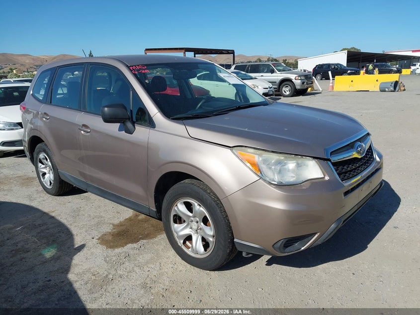 2014 Subaru Forester VIN JF2SJAAC2EH530954 IAAI salvage auction — NORMAL WEAR, Clear - Dealer Only (California), sold $3,175 on 2026-07-09 (photo 1)