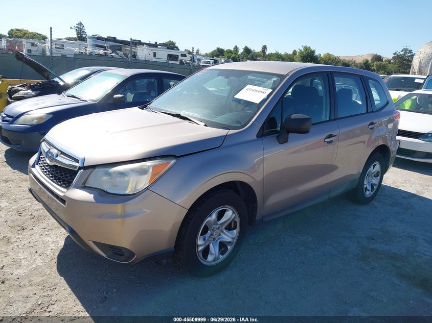 2014 Subaru Forester VIN JF2SJAAC2EH530954 IAAI salvage auction — NORMAL WEAR, Clear - Dealer Only (California), sold $3,175 on 2026-07-09 (photo 2)