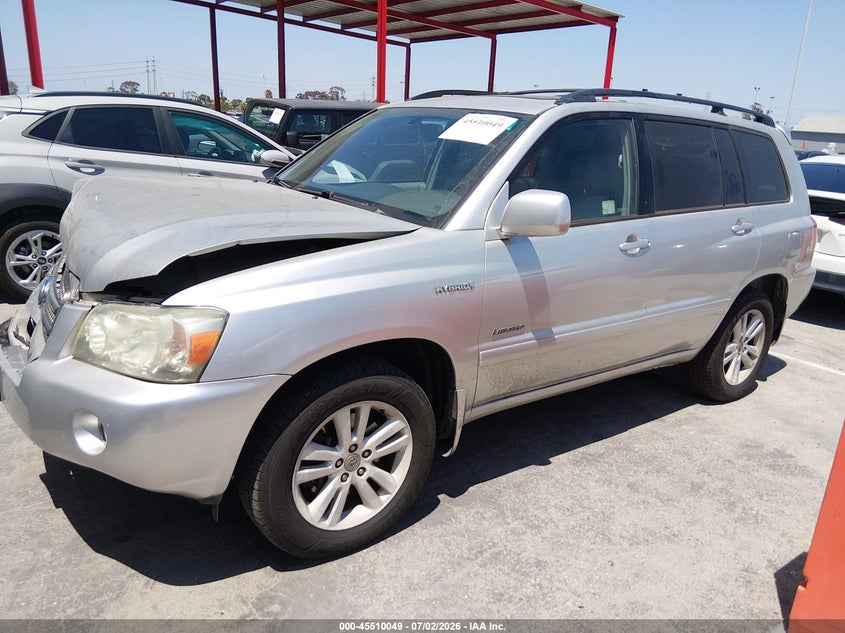2006 Toyota Highlander VIN JTEEW21A260033593 IAAI salvage auction — FRONT END, Salvage (California), sold $550 on 2026-07-30 (photo 2)