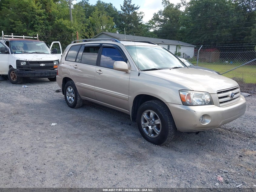 2006 Toyota Highlander VIN JTEGP21A560119731 IAAI salvage auction — NORMAL WEAR, Clear (South Carolina), sold $1,050 on 2026-07-14 (photo 1)