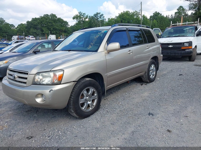2006 Toyota Highlander VIN JTEGP21A560119731 IAAI salvage auction — NORMAL WEAR, Clear (South Carolina), sold $1,050 on 2026-07-14 (photo 2)
