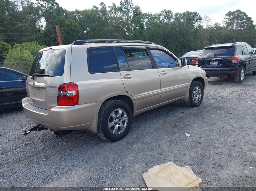 2006 Toyota Highlander VIN JTEGP21A560119731 IAAI salvage auction — NORMAL WEAR, Clear (South Carolina), sold $1,050 on 2026-07-14 (photo 4)